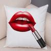 Funda de almohada de labios sexy para mujer, decoración de sofá, hogar, coche, funda de cojín con estampado de pintalabios de dibujos animados
