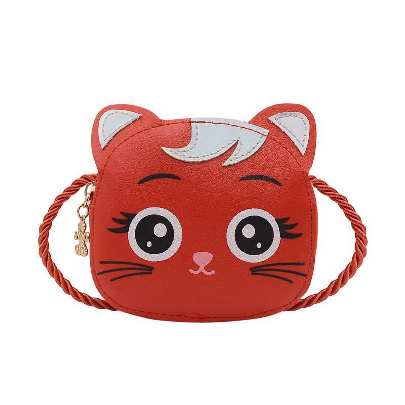 Adorable Cartoon Cat Girls Shoulder Bag 2024 New Fashionable Kids Purse
