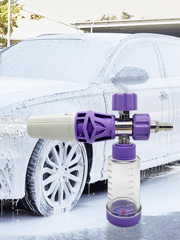 100ml Soap Foam Spray Bottle Adjustable Foam Spray Pot 1/4 Inch Quick-Connect Liquid Foam Sprayer for Cleaning Cars SUVs