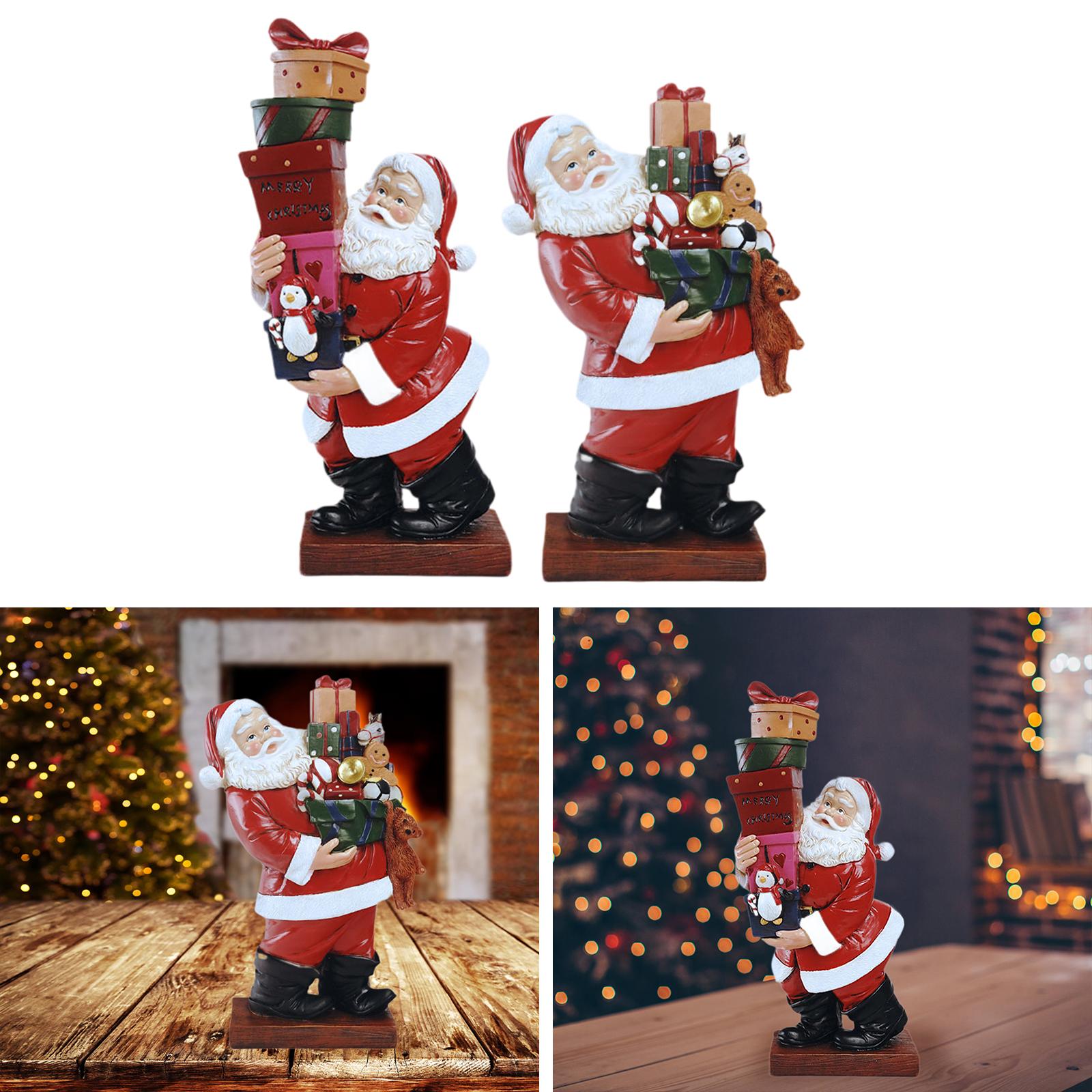 

Santa Claus Statue Artwork Christmas Decoration for Cabinet Office Fireplace 18cmx8cmx35cm
