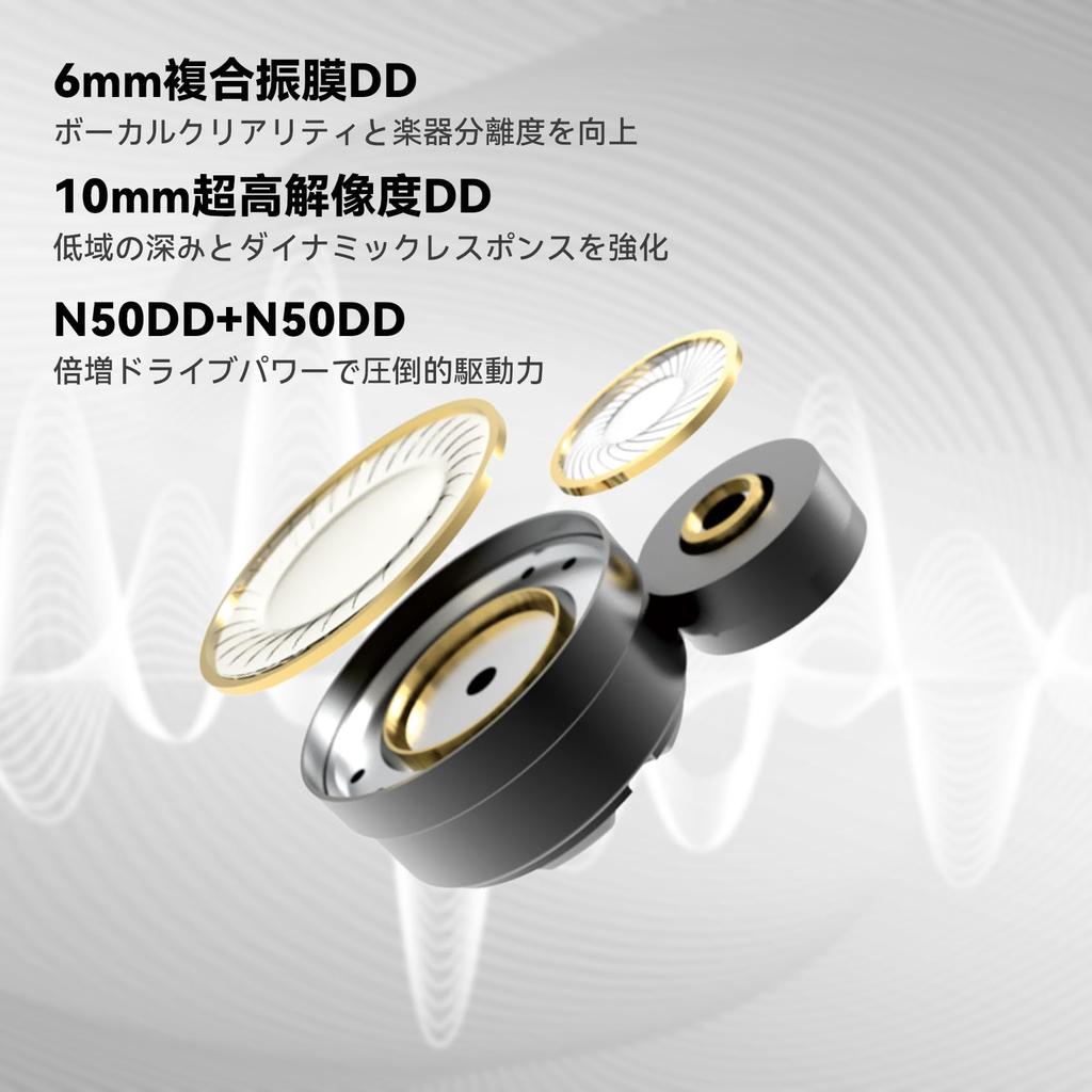 Yinyoo EarAcoustic Wired Monitor Earphones with 10mm Beryllium 6mm PET Dual Uniformly Lightweight Design for and Gaming No STA-K In-Ear + Drivers,