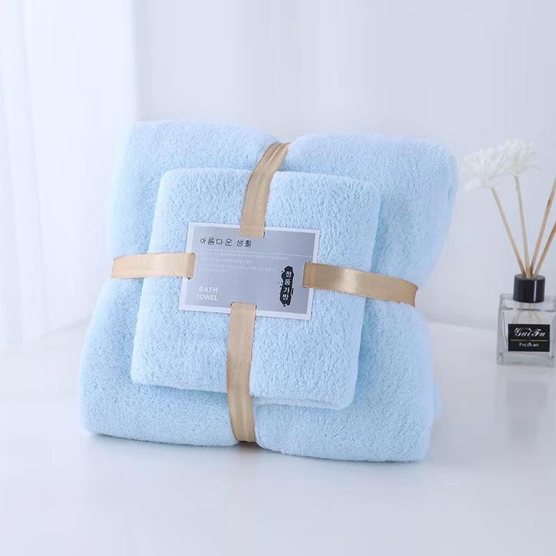 1PCS Coral Velvet Towel Set Bath Towel Household Large Size Water Absorbing Quick Drying Swimming Beach Towel Bathroom Accessories