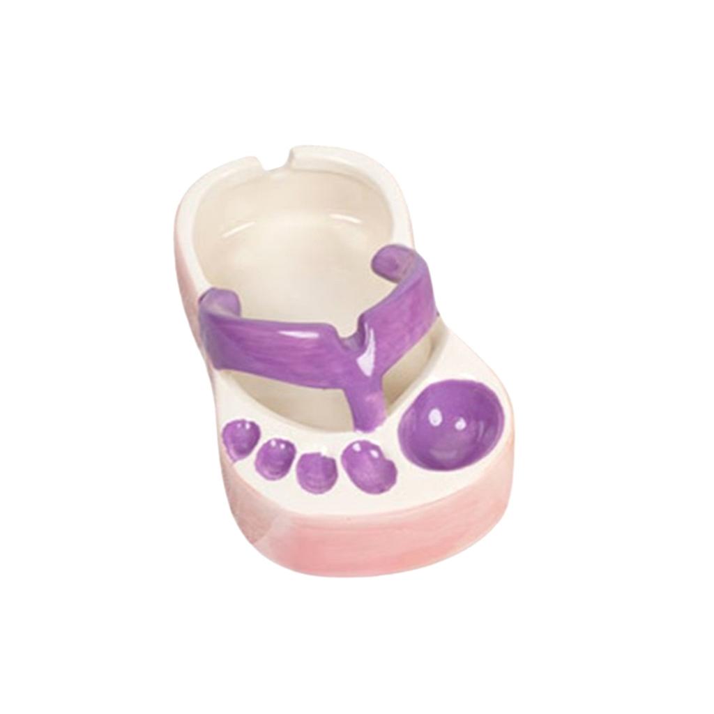 AD23-Cute Slipper French Fries Dish Flavorful Tomato Sauce Dipping Dish Cartoon Flip-Flops Plate  Tray Ashtray,C Durable