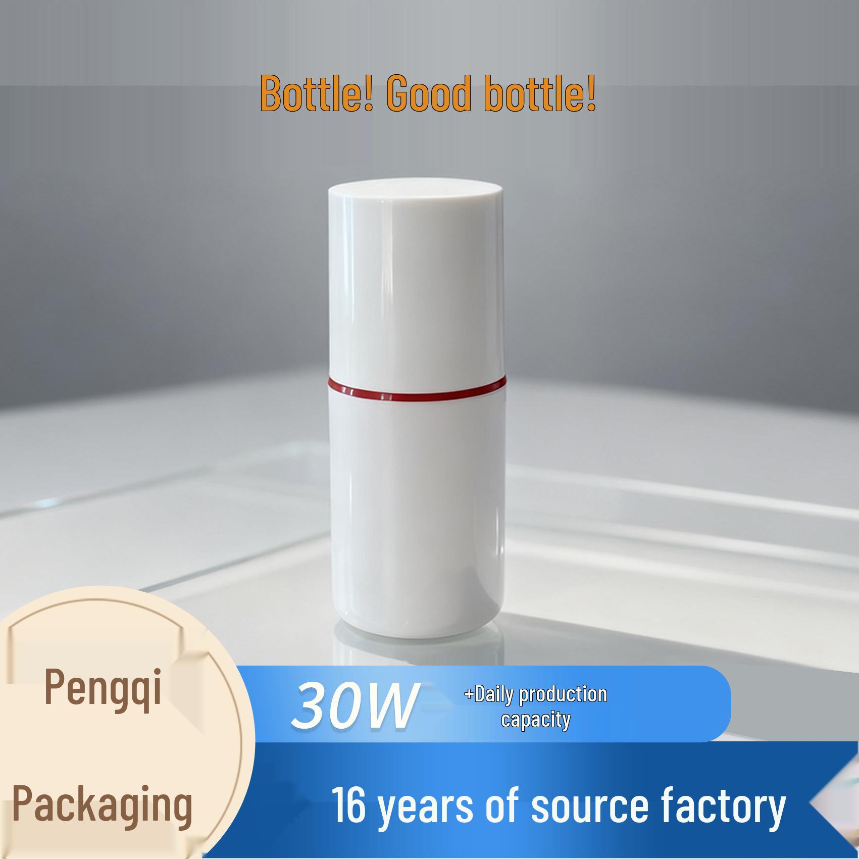 High-Transparency Light Luxury PET Lotion Spray Bottle, 30ml-60ml, Premium Acrylic Dispenser 60ml; White; PET