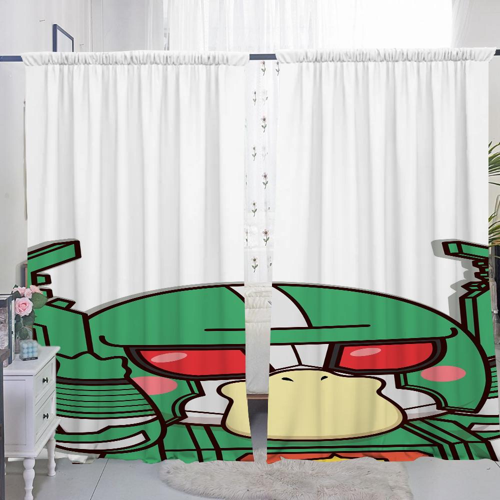 Heminredning Köksgardiner för Vardagsrum 2 Delar Mörkläggningsgardiner Dörrgardin P-psyduck Sovrumsdekoration Avskärmning