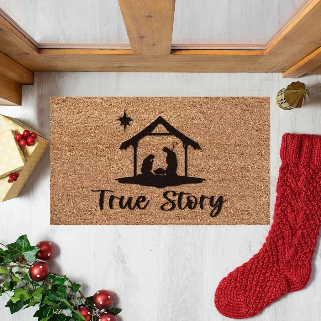 Fall Door Mat,Doormats Natural Coir Mats Non Front Door Rugs For Thanksgiving Decorative Entrance Porch Outdoors