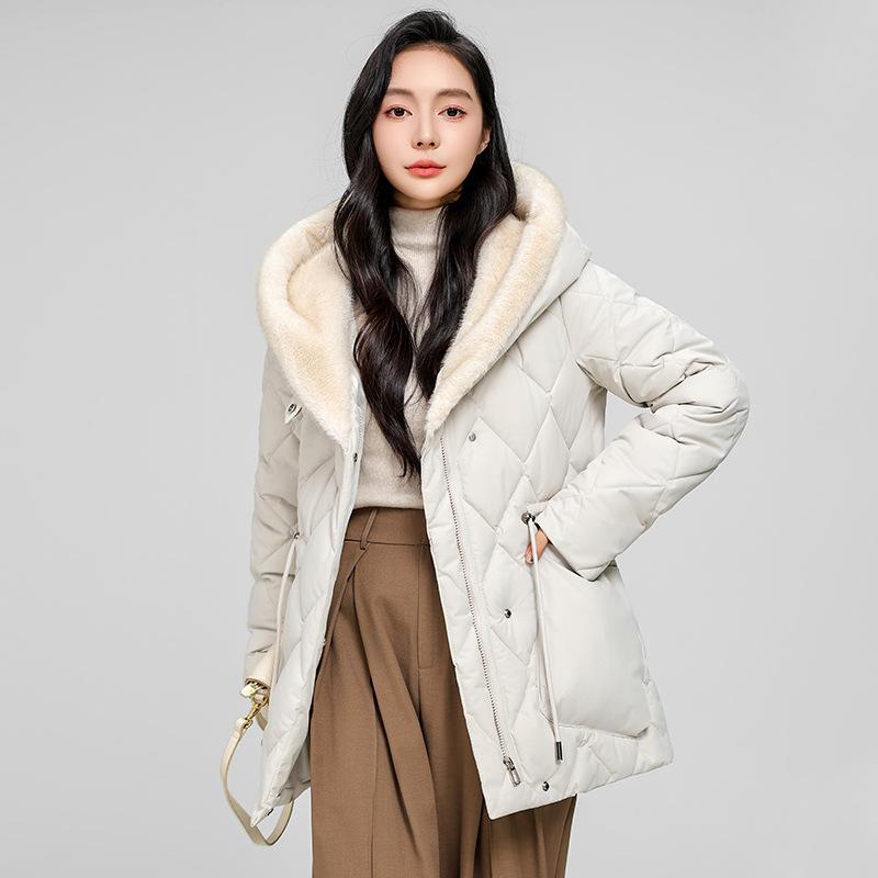 American hooded fur collar pie overcomes cotton clothes women's winter thickened warm retro short tooling cotton coat