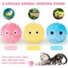 Jouets Intelligents pour Chat Balle Interactive Peluche Électrique Cataire Jouet d'Entraînement Chaton Tactile Sonore Produit pour Animaux de Compagnie Balle Jouet Squeaky