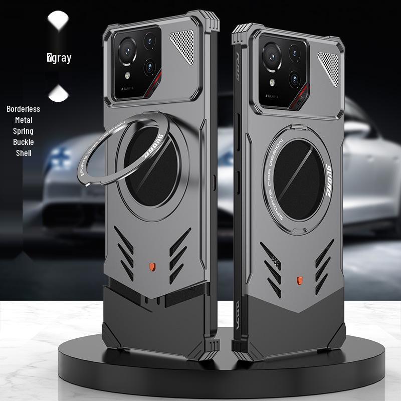 

Magnetic Metal Strap Case with Bracket for ROG9/ROG9 Pro Sports Car Design ROG Phone 8