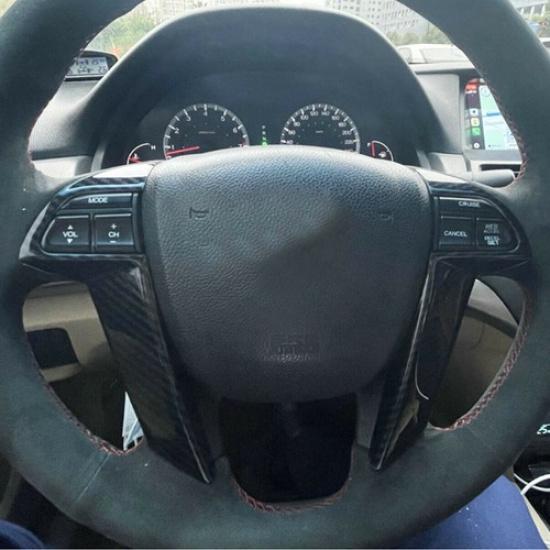 Steering Wheel Interior For Honda Accord Carbon Fiber Style Cover Trim 2008-2012