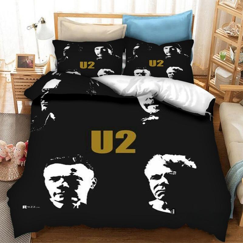Neuer 3D-Druck Rockmusik Band U Two Bettwäscheset Jungen Mädchen Twin Queen Size Bettbezug Kissenbezug Bett Kinder Erwachsene Heimtextilien