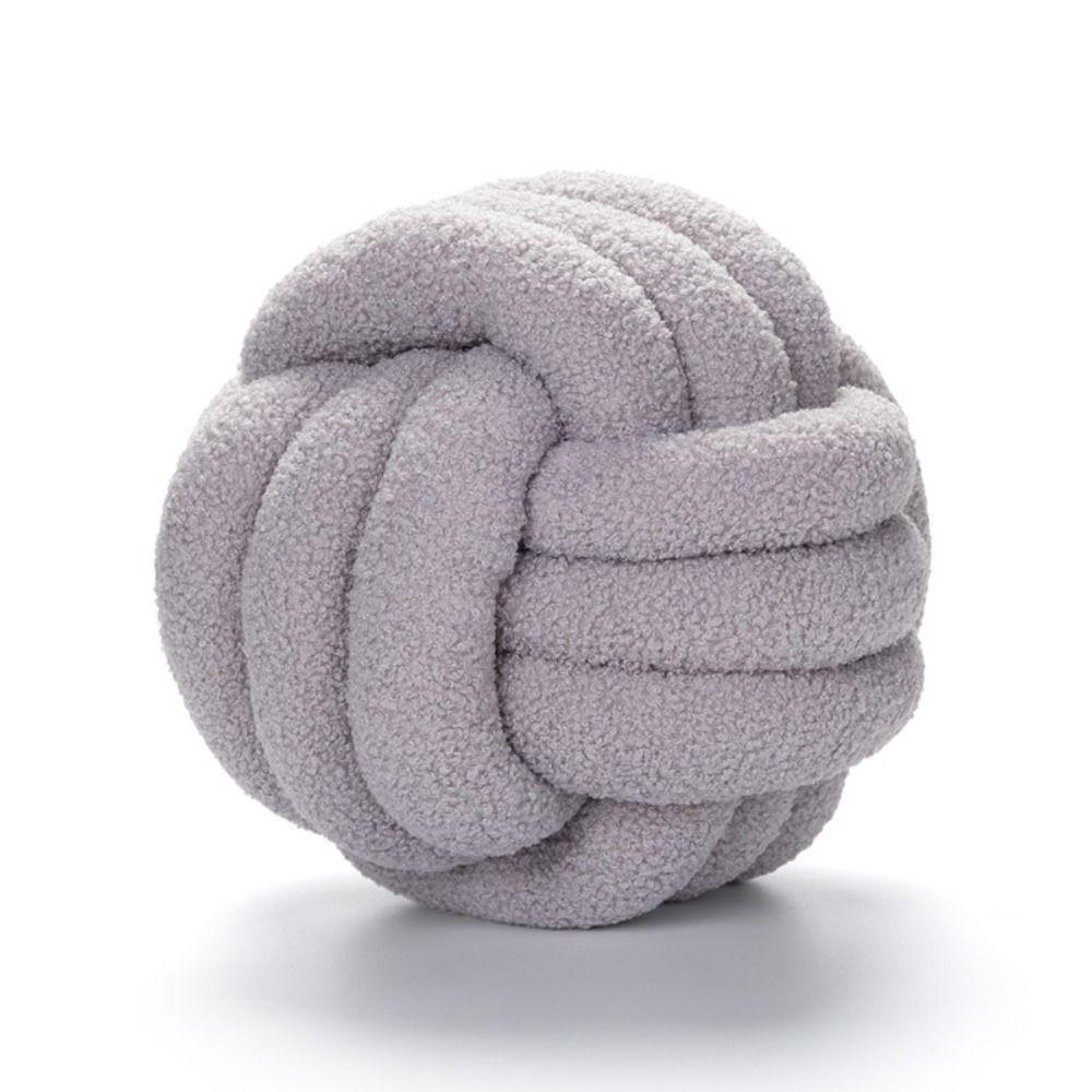 Waist Protective Lamb Velvet Home Decor for Bathroom Throw Pillow Cushion Knotted Ball Backrest