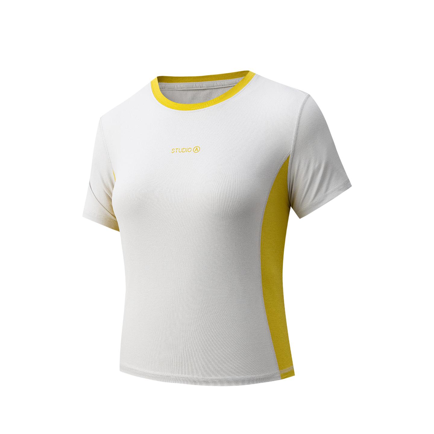 

Anta Skate Culture Life Series Short Sleeve Knit Top Summer T-Shirt Women tops Morning-Mist-Gray 162628121-3 M