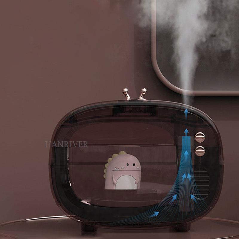 400ml Draagbare Luchtbevochtiger Draadloze TV Luchtbevochtiger Aroma Diffuser USB Ultrasoon voor Thuis Luchtbevochtiger met Sfeerlamp