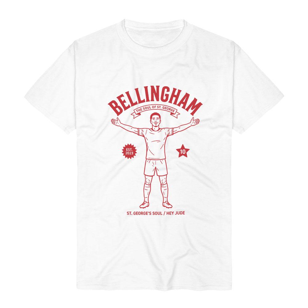 England Soccer Graphic Tee Number 10 Bellingham T-shirt Cotton Soft Short Sleeve Unisex Streetwear Tops Women Tshirts