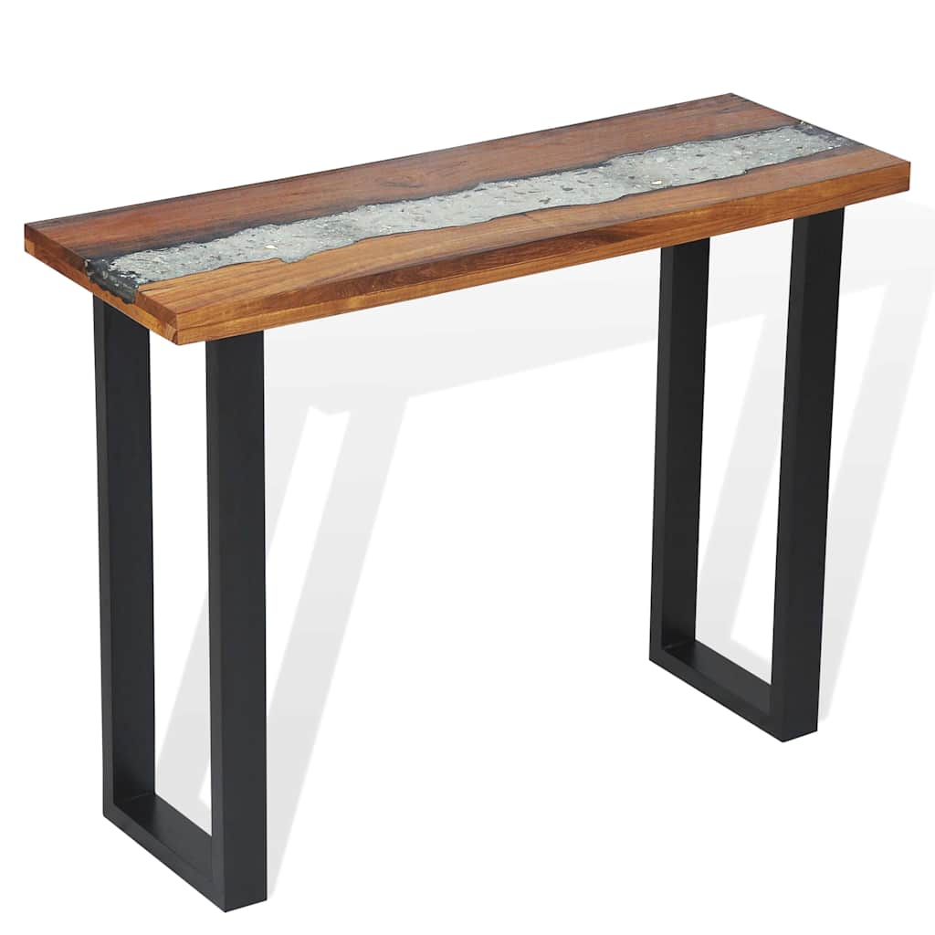 Vidaxl Console Table, Teak Wood, 100 X 35 X 75 Cm