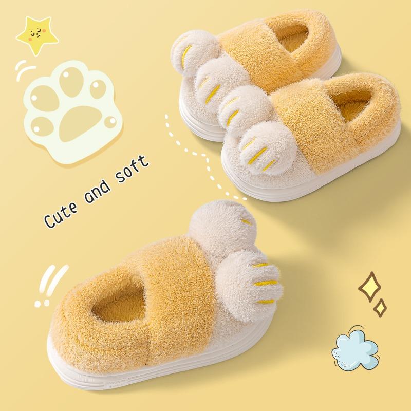 Children's cotton slippers Boys' winter new home thermal bag and cotton shoes Girls parent-child cartoon cotton slippers Women