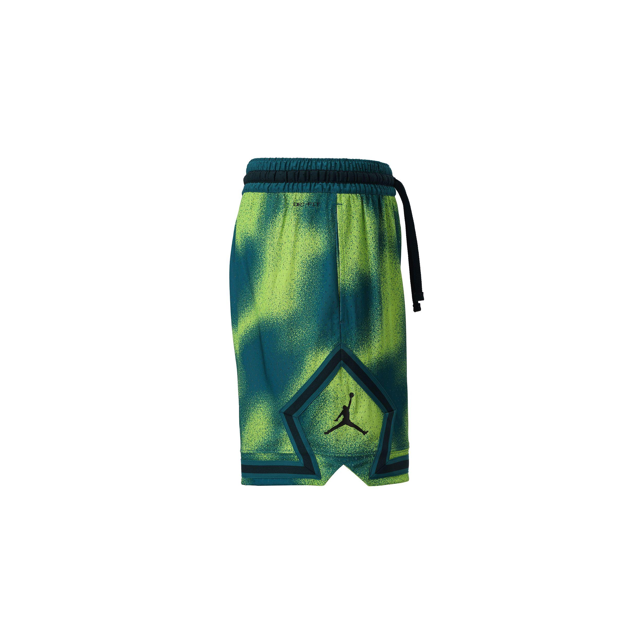 

Jordan Dri-Fit Sport Logo Вышитый буквенный принт Tie-Dye Дышащие шорты на шнурке Мужские шорты цвета бирюзы FB7576-336 M