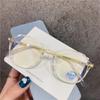 Anti Radiation Glasses Transparent Lens Women Round Anti-Blue Eyeglasses Computer Optical Eyewear Fashion Eyewear