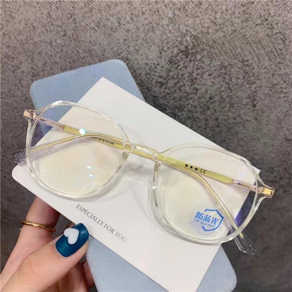 Anti Radiation Glasses Transparent Lens Women Round Anti-Blue Eyeglasses Computer Optical Eyewear Fashion Eyewear