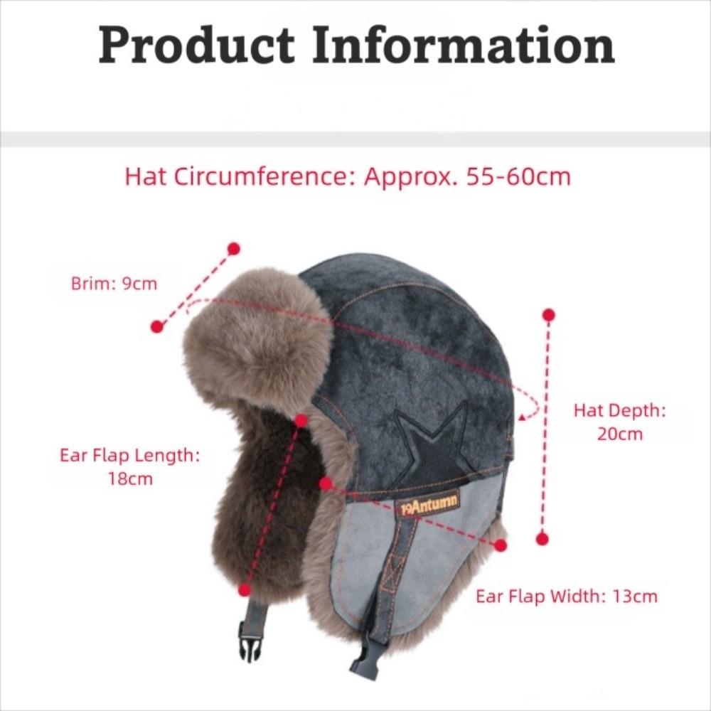 Fashion Thickened Lei Feng Hat Warm Soft Winter Velvet Hat Windproof Ushanka Hat Unisex