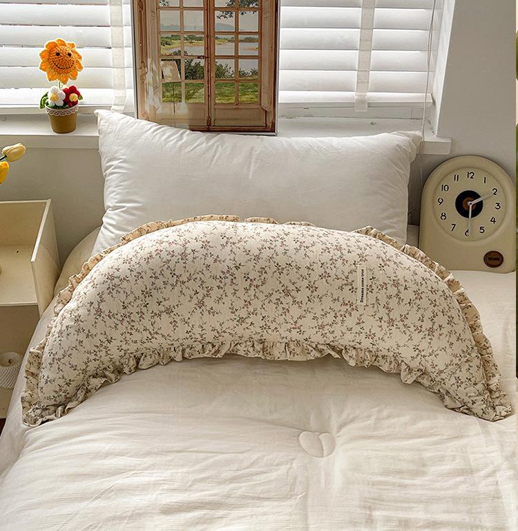 Cotton & Linen Moon Pillow: Baby Soothing, Washable, Pregnancy Support