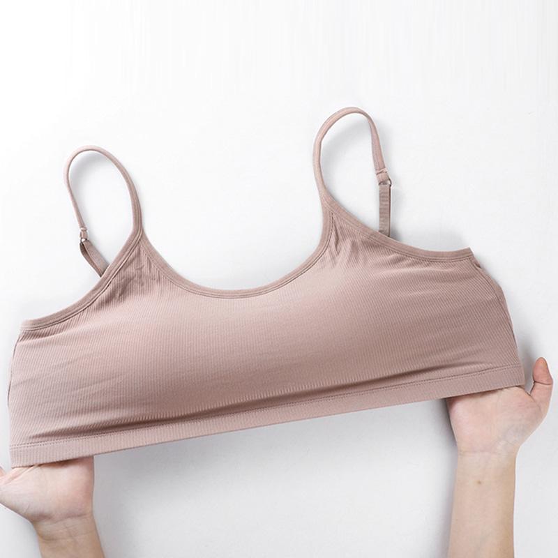 Women'S Basic Sports Bra Scoop Neck Wireless No Padding Bralette Ultra Comfortable Soft Smoothing Seamless Sexy Backless Tank Top Lingerie