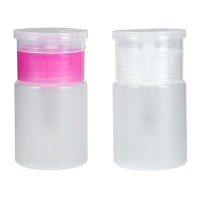 2Colors 60ML Pump Dispenser Nail Art Polish Remover Alcohol Liquid Cleaner Empty Plastic Bottle