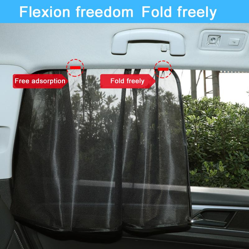 1pc Car Side Window Sun Shade Curtain Magnetic UV Protection  Sun Protection Shading Car  Sunshades Blinds Mesh Car Accessories