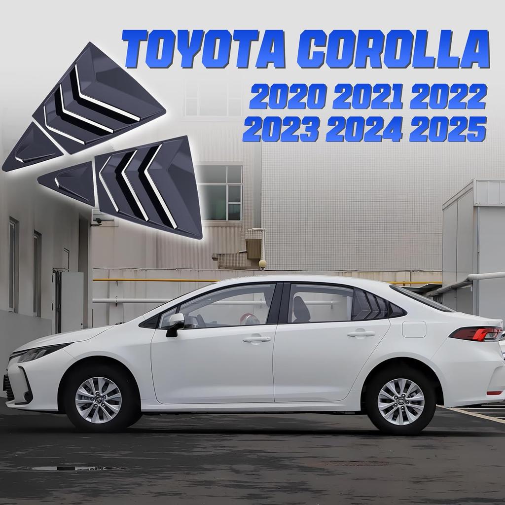 Rear Side Window Louvers for Corolla Compatible with Toyota Corolla     2024 2025 Exterior Accessories Air Vent Window Scoop Shades Blinds