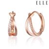 14K Cross Cubic Ring Earrings (Gold Plated) Elgpee515