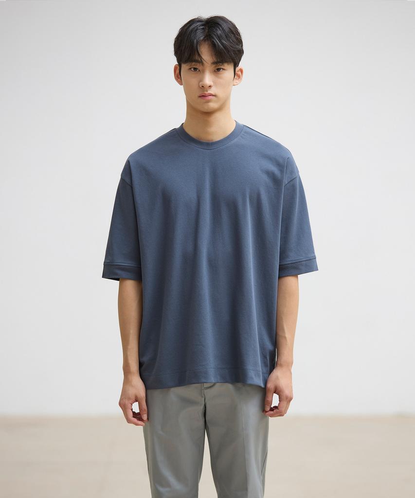 STCO Solid Short Sleeve Sweatshirt_Blue (Oversized)_Stsvb58Osl