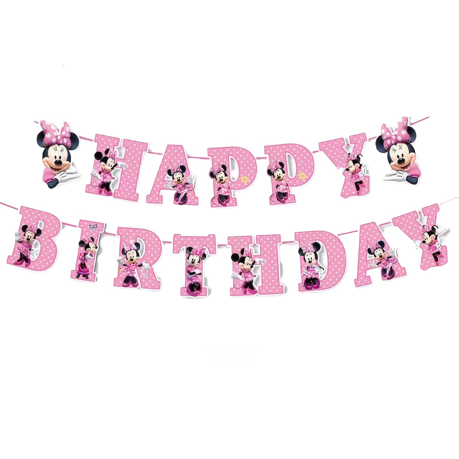 

Disney Minnie s Birthday Party Banner Suitable for Celebration Event Themes, Festive Decorations, Applicable for Parties and Family Gatherings 1pcs