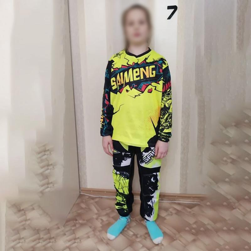 Set di abbigliamento da motocross per bambini 4 5 6 7 8 9 10 11 12 13 anni Ragazzi Bambino Motociclista Ragazzo Ragazza Maglia Pantaloni Kit tuta da corsa Fuoristrada Enduro MX MTB