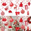 Ceiling Pendant Decorations Christmas Ceiling Decorations Indoor Hanging Decorations Red And White Color Scheme