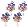 Yousheng 6Pcs Patriotic Vase Picks for 4th of July, Red White Blue DIY Flower Arrangement, Independence Day Table Centerpiece Party