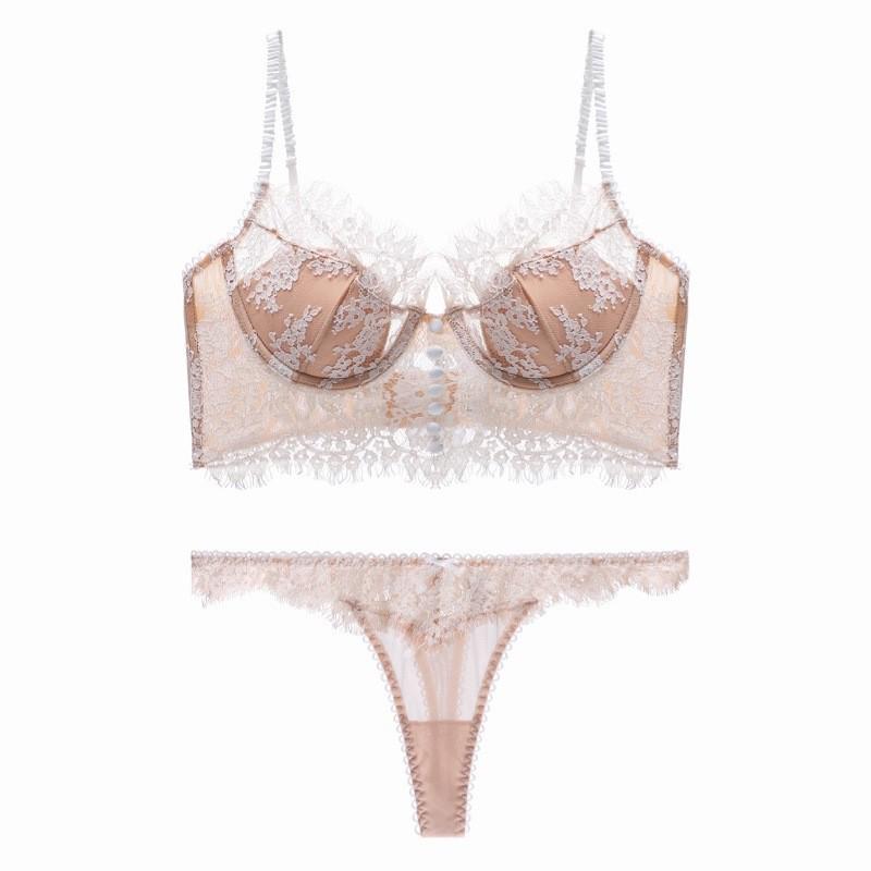 Cross-Border Lace Cotton U-Back Bra: Sexy, French-Inspired, Small Chest Enhancing Bra