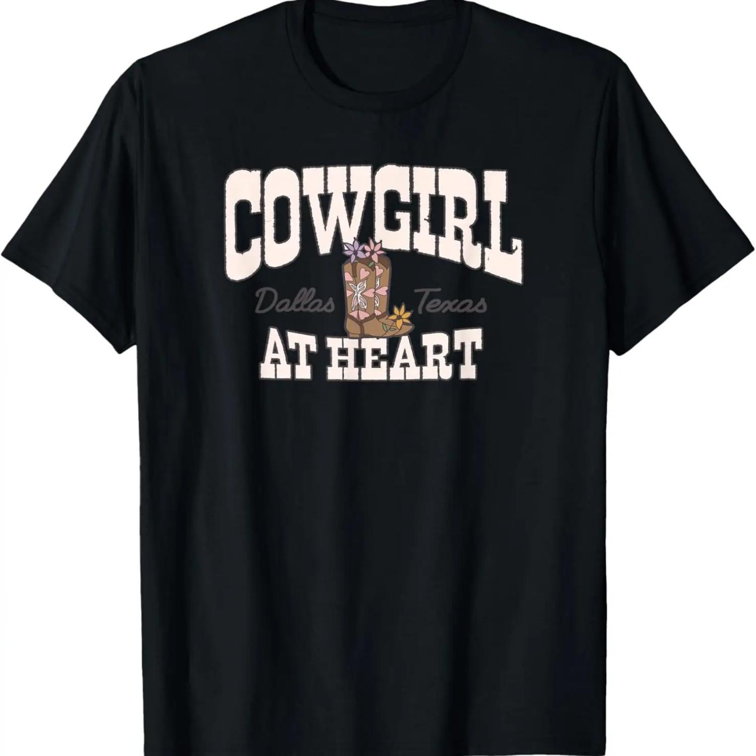 Cowgirl At Heart Dallas Texas Boots T-Shirt S