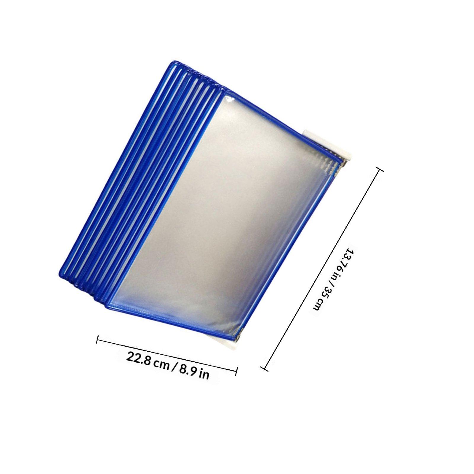 Wall Hanging File Holder for Office Documents Storage Rack Organizer Pouch Wall-Mounted Folder Display Magazine Files Case синий
