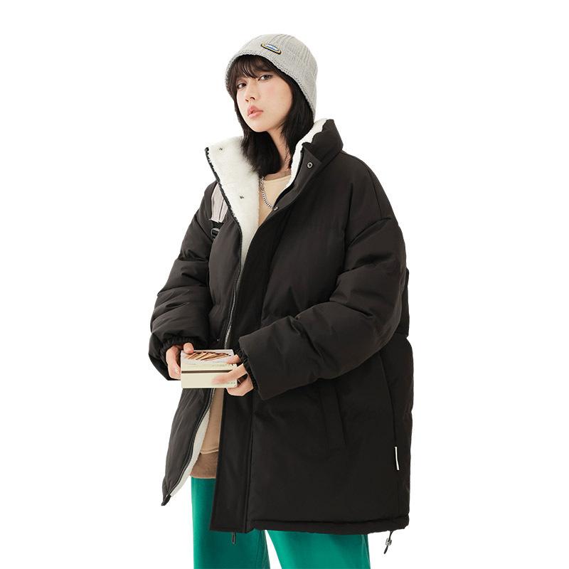 

Men s Autumn and Winter Warm Velvet Trend Versatile Fashion Casual Loose Men s Cotton Clothes 4XL чёрный