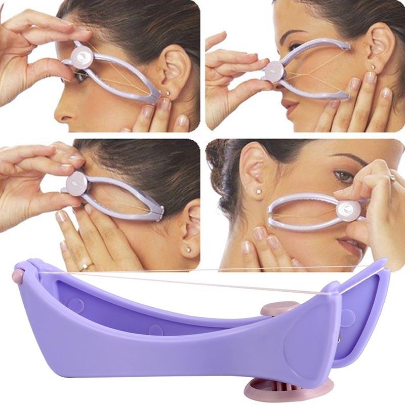 Mini rimozione dei peli del viso da donna Epilatore a molla Epilatore per il viso Defeatherer Depilazione Trucco fai da te Strumento di bellezza per le guance Sopracciglio