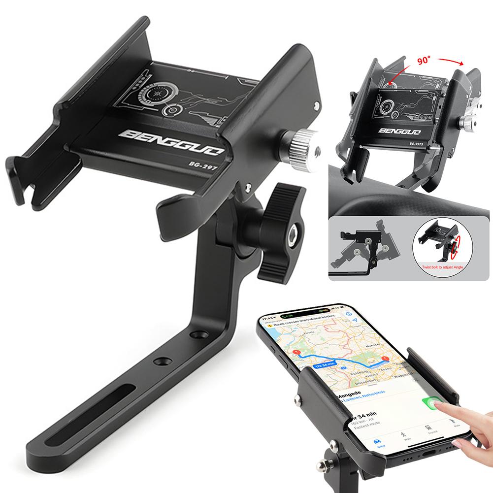 Bicycle Phone Holder Shockproof Bike Phone Support Bracket Aluminum Alloy Bicycle Navigation Phone Bracket for Outdoor Riding Australia