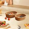 Imitation Rattan Basket for Organizing Decor Perfume Tray Shelf Bathroom Vanity