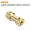 uxcell Set 3mm to 3mm Brass Shaft Coupling Joint Connector with Screws and Hex Flexible Motor Shaft Coupler for RC Model Motor and Tire Shafts