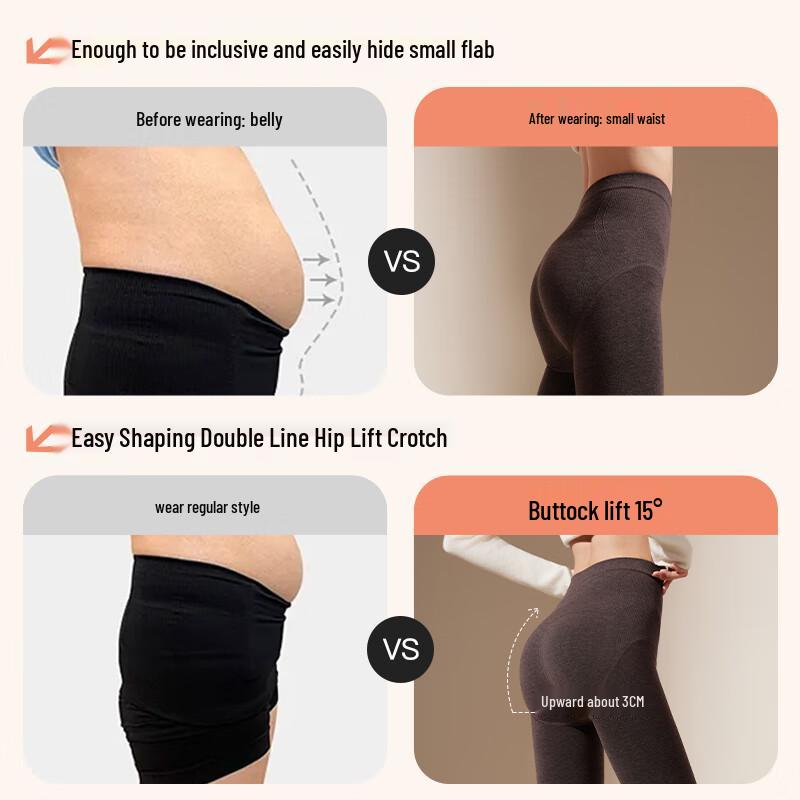 Maoren Damen Thermo-Formtights mit mittlerer Taille