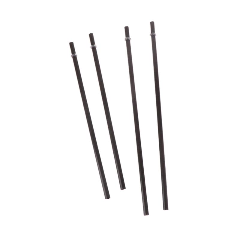 12Pcs 23/27Cm Long Hard Plastic Straws With 1 Straw Brush Reusable Black Straws Tumbler Replacement Straws Cup Accessories