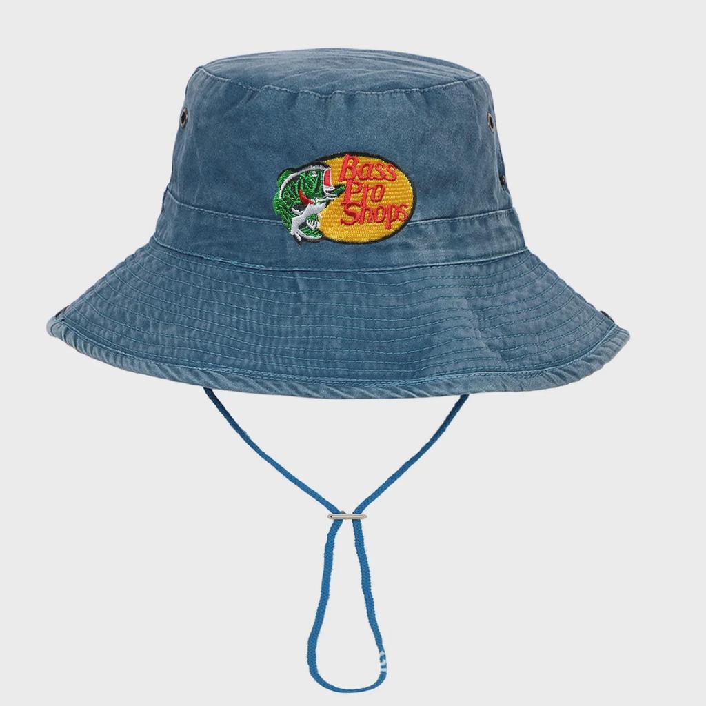 Bass Pro Shops Siuvinėta Platus Kraštas Džinsinė Žvejybos Kepurė