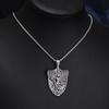 Saint Michael Men's Vintage Shield Titanium Steel Angel Ornament Pendant Necklace