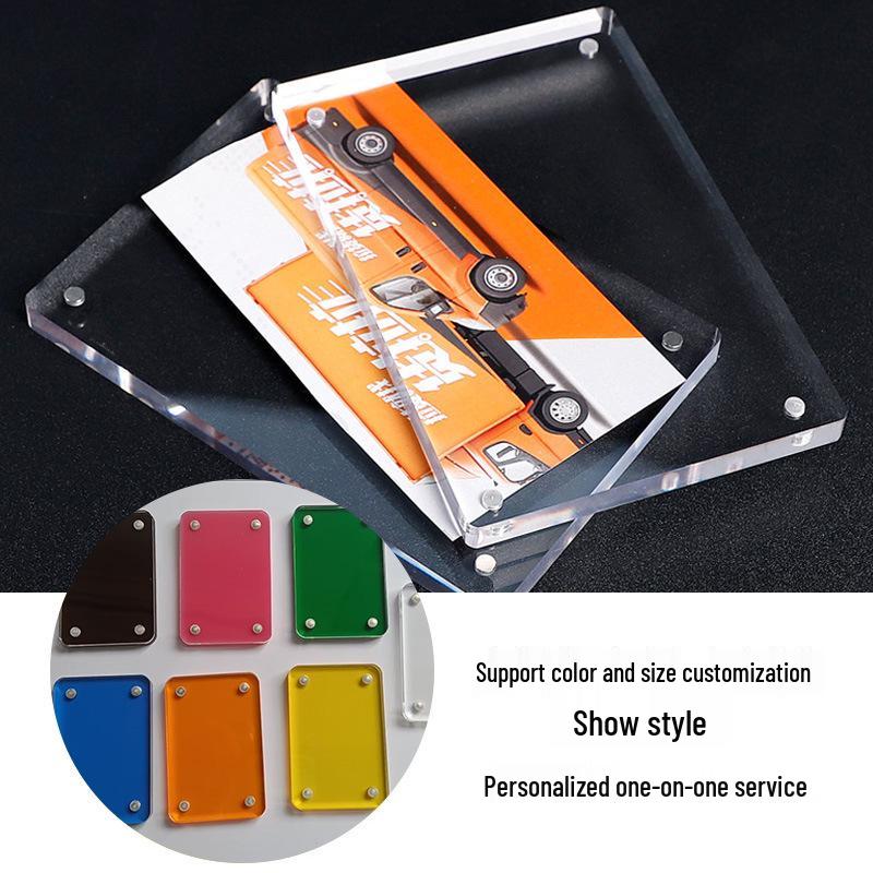 Clear Acrylic Magnetic Photo Frame - Customizable DIY Display Stand