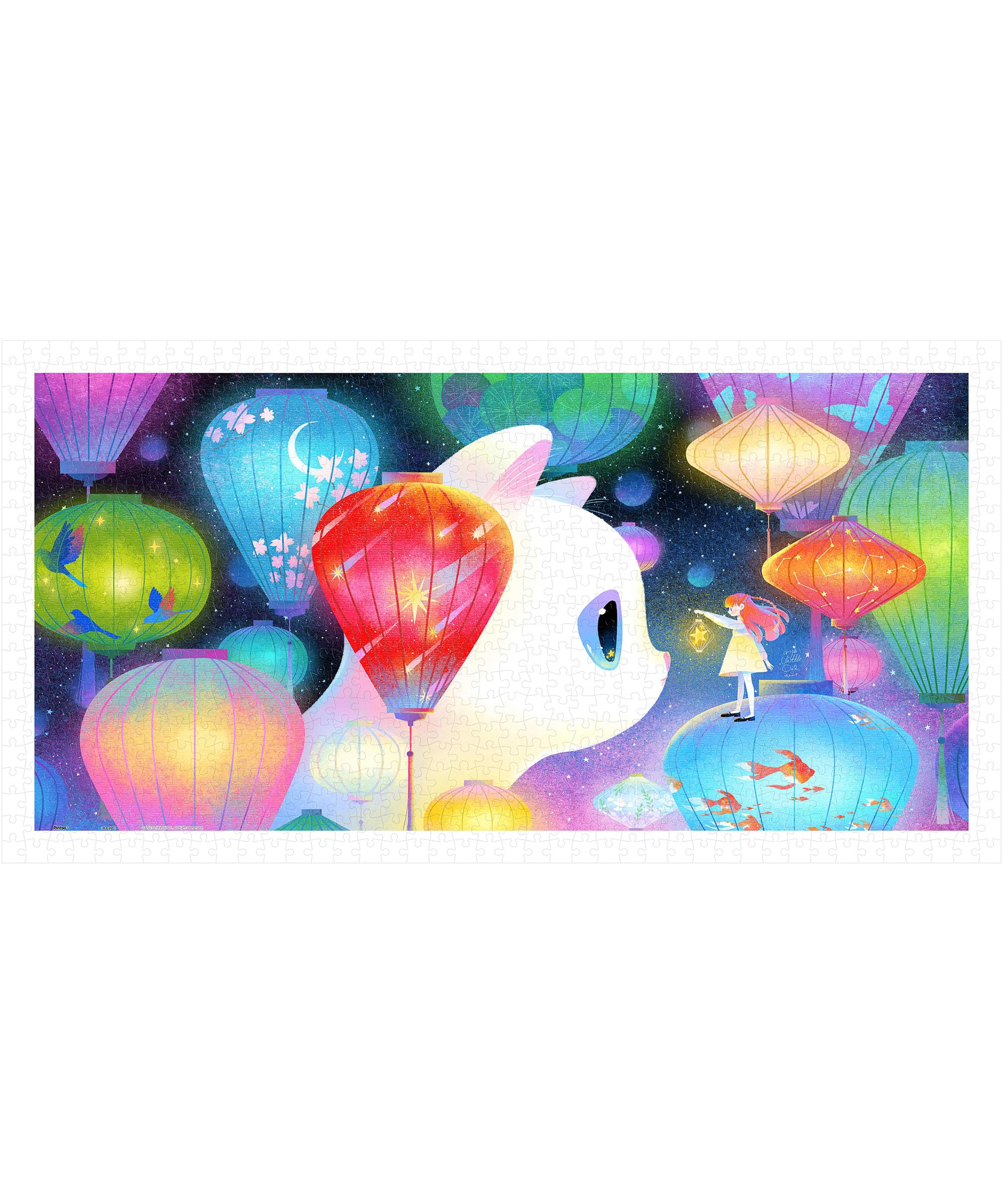 

Pinto 800-Piece Plastic Jigsaw Puzzle Small Oil Painting - Cat Whisperer (31x59cm) for Adults, Difficult, No Broken Pieces, Click-together [H3324]